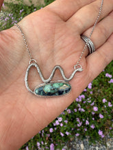 Load image into Gallery viewer, C &amp; T Variscite Sterling Silver Snake Necklace
