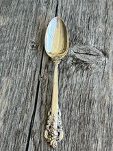 Load image into Gallery viewer, Handmade Vintage Up-Cycled Sterling Silver 1941 Spoon Bracelet with Blue Apatite and Crysocolla

