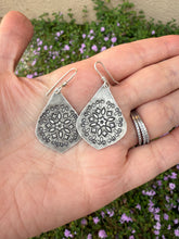 Load image into Gallery viewer, Hand Stamped Sterling Silver Lightweight Earrings
