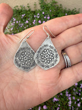Load image into Gallery viewer, Hand Stamped Sterling Silver Lightweight Earrings

