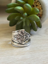 Load image into Gallery viewer, Handmade Vintage Up-Cycled Sterling Silver 1914 Spoon Ring

