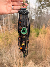 Load image into Gallery viewer, Black Cat Tassel Halloween Themed Custom Leather Tassel for Jami H
