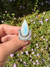 Load image into Gallery viewer, Handmade Rainbow Moonstone Sterling Silver  Ring - Size 8.75
