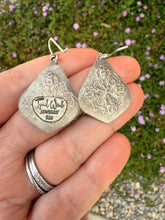 Load image into Gallery viewer, Hand Stamped Sterling Silver Lightweight Earrings

