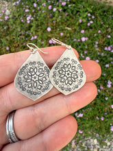 Load image into Gallery viewer, Hand Stamped Sterling Silver Lightweight Earrings
