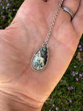 Load image into Gallery viewer, Sterling Silver Mystic Sage Turquoise and Variscite Lariat Necklace with Starfish Accent
