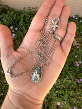 Load image into Gallery viewer, Sterling Silver Mystic Sage Turquoise and Variscite Lariat Necklace with Starfish Accent
