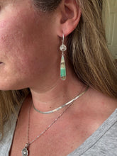 Load image into Gallery viewer, Petrified Opalized Wood Leverback Earrings with Sand Dollar Accents
