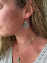 Load image into Gallery viewer, Hand Stamped Sterling Silver Lightweight Earrings

