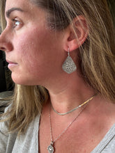 Load image into Gallery viewer, Hand Stamped Sterling Silver Lightweight Earrings
