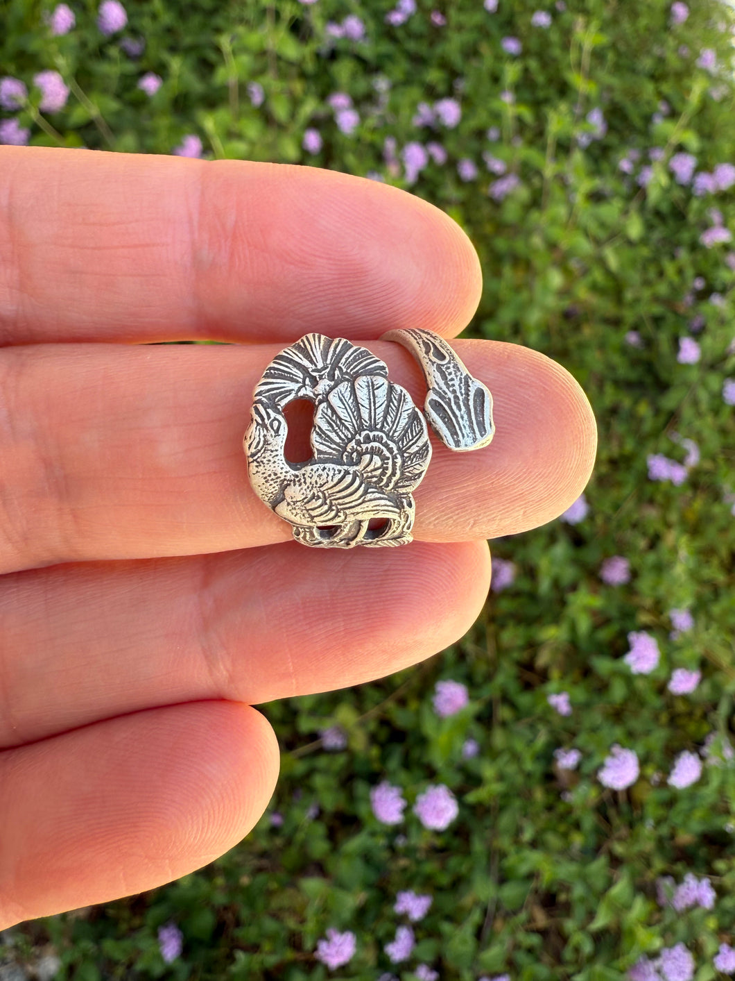 Up-cycled Vintage Sterling Silver Spoon Ring - Size 6.5 (adjustable)
