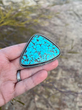 Load image into Gallery viewer, Handmade Sterling Silver Number 8 Turquoise Bag Bolo
