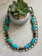 Load image into Gallery viewer, Handmade Genuine Turquoise Beaded Bag Necklace - Sling Strand
