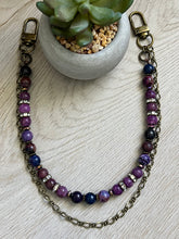 Load image into Gallery viewer, Handmade Gemstone Beaded Bag Necklace - Sling Strand
