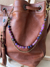 Load image into Gallery viewer, Handmade Gemstone Beaded Bag Necklace - Sling Strand
