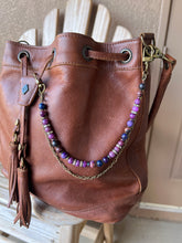Load image into Gallery viewer, Handmade Gemstone Beaded Bag Necklace - Sling Strand
