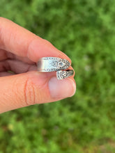 Load image into Gallery viewer, Handmade Vintage Up-Cycled Sterling Silver Antique International Silver Prelude Sterling Demi Spoon Ring

