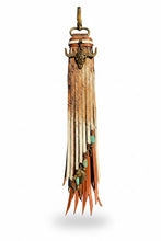 Load image into Gallery viewer, Handmade Natural Hair on Hide Leather Clip Tassel
