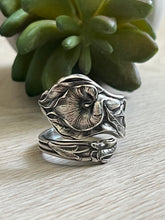 Load image into Gallery viewer, Handmade Vintage Up-Cycled Sterling Silver Antique 1902 Spoon Ring
