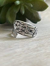 Load image into Gallery viewer, Handmade Vintage Up-Cycled Sterling Silver Walt Disney Productions Disneyland Spoon Ring
