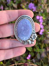 Load image into Gallery viewer, Handmade Sterling Silver Old Stock Luna Agate Bag Bolo
