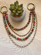 Load image into Gallery viewer, Crimson Harvest Multi-Strand Beaded Bag Necklace
