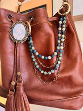 Load image into Gallery viewer, Cerulean Shores Multi-Strand Beaded Bag Necklace
