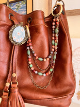 Load image into Gallery viewer, Crimson Harvest Multi-Strand Beaded Bag Necklace
