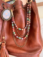 Load image into Gallery viewer, Crimson Harvest Multi-Strand Beaded Bag Necklace
