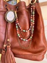 Load image into Gallery viewer, Crimson Harvest Multi-Strand Beaded Bag Necklace
