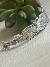 Load image into Gallery viewer, Handmade Vintage Up-Cycled Sterling Silver Souvenir State Spoon Bracelet PENNSYLVANIA
