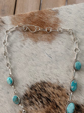 Load image into Gallery viewer, White Water Turquoise Statement Lariat Necklace
