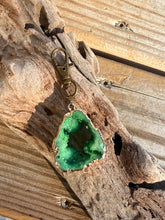 Load image into Gallery viewer, Interchangeable Bag Charm - Dark Green Natural Druzy Only
