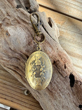 Load image into Gallery viewer, Interchangeable Bag Charm - Oval Floral Locket Only
