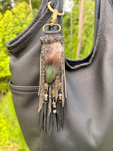 Load image into Gallery viewer, Handmade long cowhide leather clip tassel
