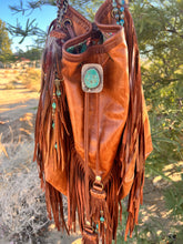 Load image into Gallery viewer, Handmade Sterling Silver Campitos Turquoise Bag Bolo
