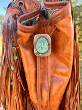 Load image into Gallery viewer, Handmade Sterling Silver Campitos Turquoise Bag Bolo
