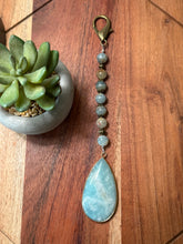 Load image into Gallery viewer, Handmade Bag Charm - Amazonite Stone Pendant
