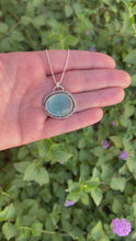 Load and play video in Gallery viewer, Handmade Sterling Silver Blue Fluorite Necklace, Silversmith Jewelry, Metalsmith Artisan Jewelry
