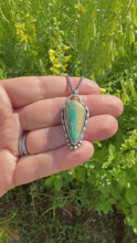 Load and play video in Gallery viewer, Handmade Sterling Silver Royston Ribbon Turquoise Necklace
