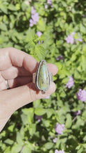 Load and play video in Gallery viewer, Happy Variscite Wide Band Ring with 14K Gold accent - Size 11 1/2
