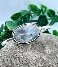 Load image into Gallery viewer, Handmade Sterling Silver Moss Agate Cuff Bracelet

