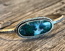 Load image into Gallery viewer, Handmade Sterling Silver Natural Chrysocolla Cuff Bracelet
