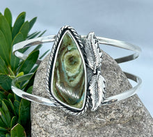 Load image into Gallery viewer, Falling Leaves - Sterling Silver Rare Vistaite Jasper Autumn Inspired Cuff Bracelet
