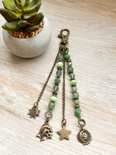 Load image into Gallery viewer, &quot;Pisces&quot;  Gemstone Beaded Bag Charm
