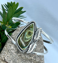 Load image into Gallery viewer, Falling Leaves - Sterling Silver Rare Vistaite Jasper Autumn Inspired Cuff Bracelet
