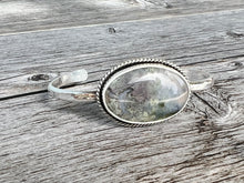 Load image into Gallery viewer, Handmade Sterling Silver Moss Agate Cuff Bracelet

