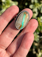 Load image into Gallery viewer, Handmade Sterling Silver Royston Ribbon Turquoise Ring
