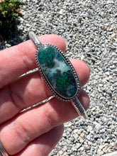 Load image into Gallery viewer, Handmade Sterling Silver Natural Chrysocolla Cuff Bracelet
