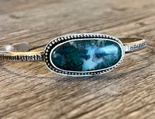 Load image into Gallery viewer, Handmade Sterling Silver Natural Chrysocolla Cuff Bracelet
